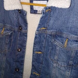 Goodfellow & Co Blue Denim Jacket with White Sherpa
